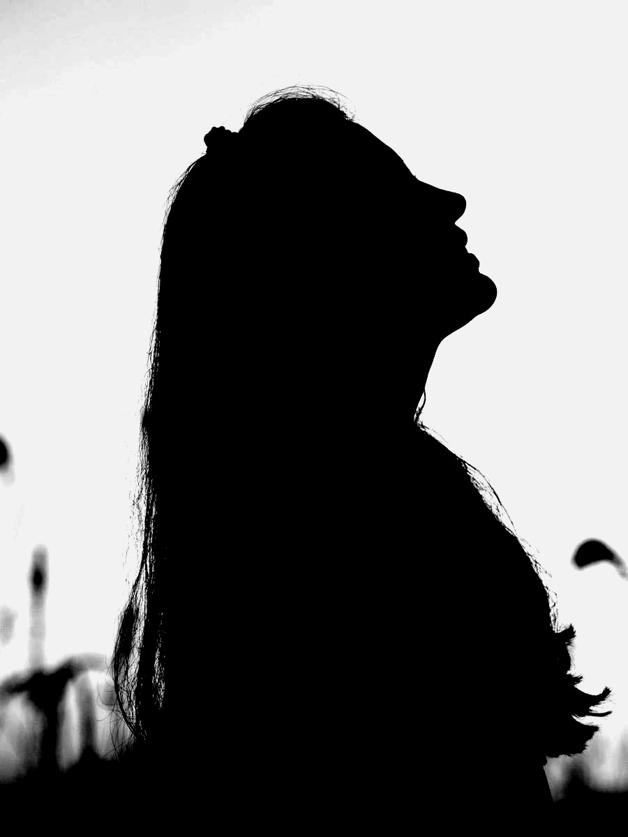 Woman in stillness, somatic work